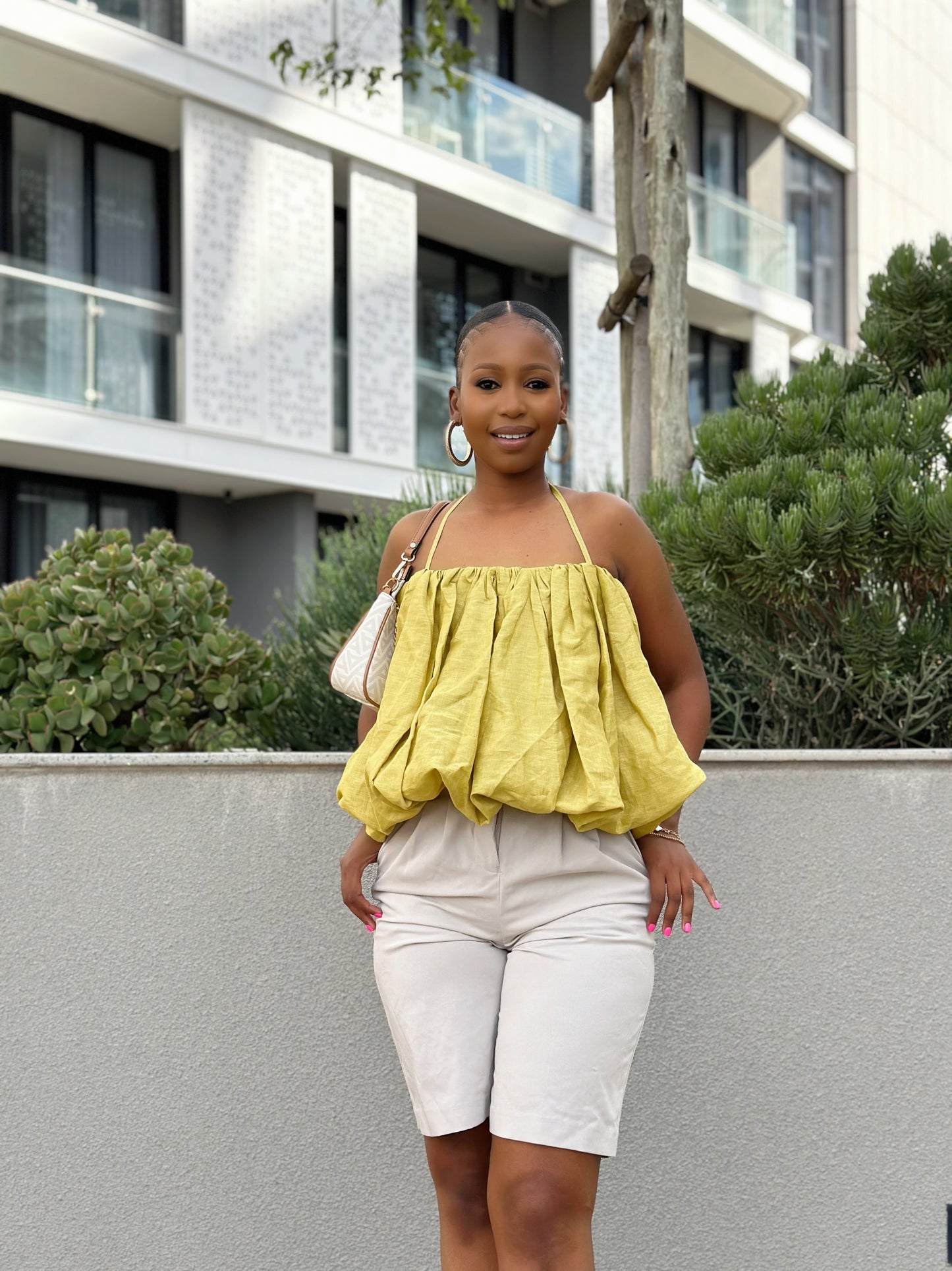 Linen-Bubble Top