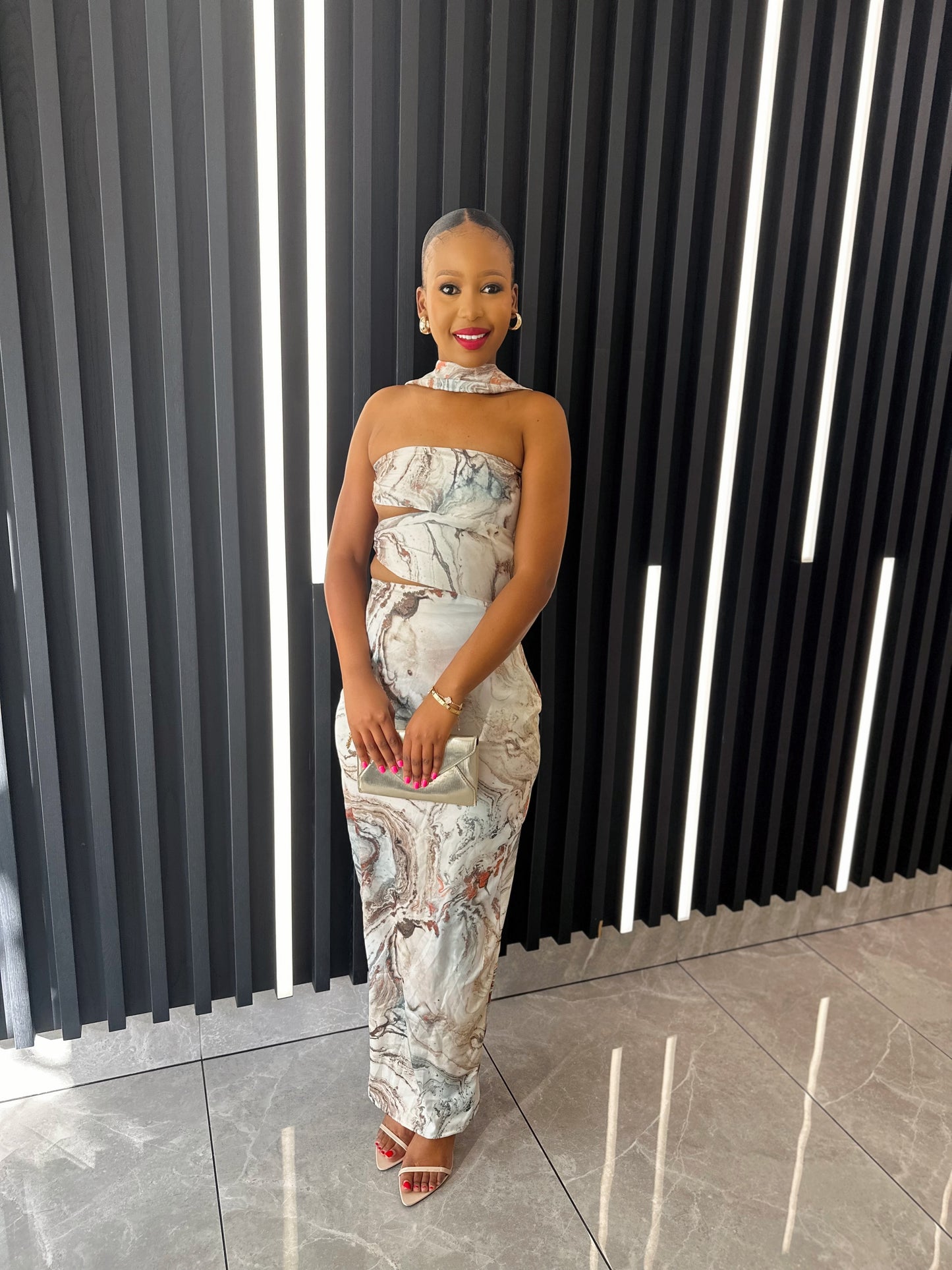 Marble Printed Dress