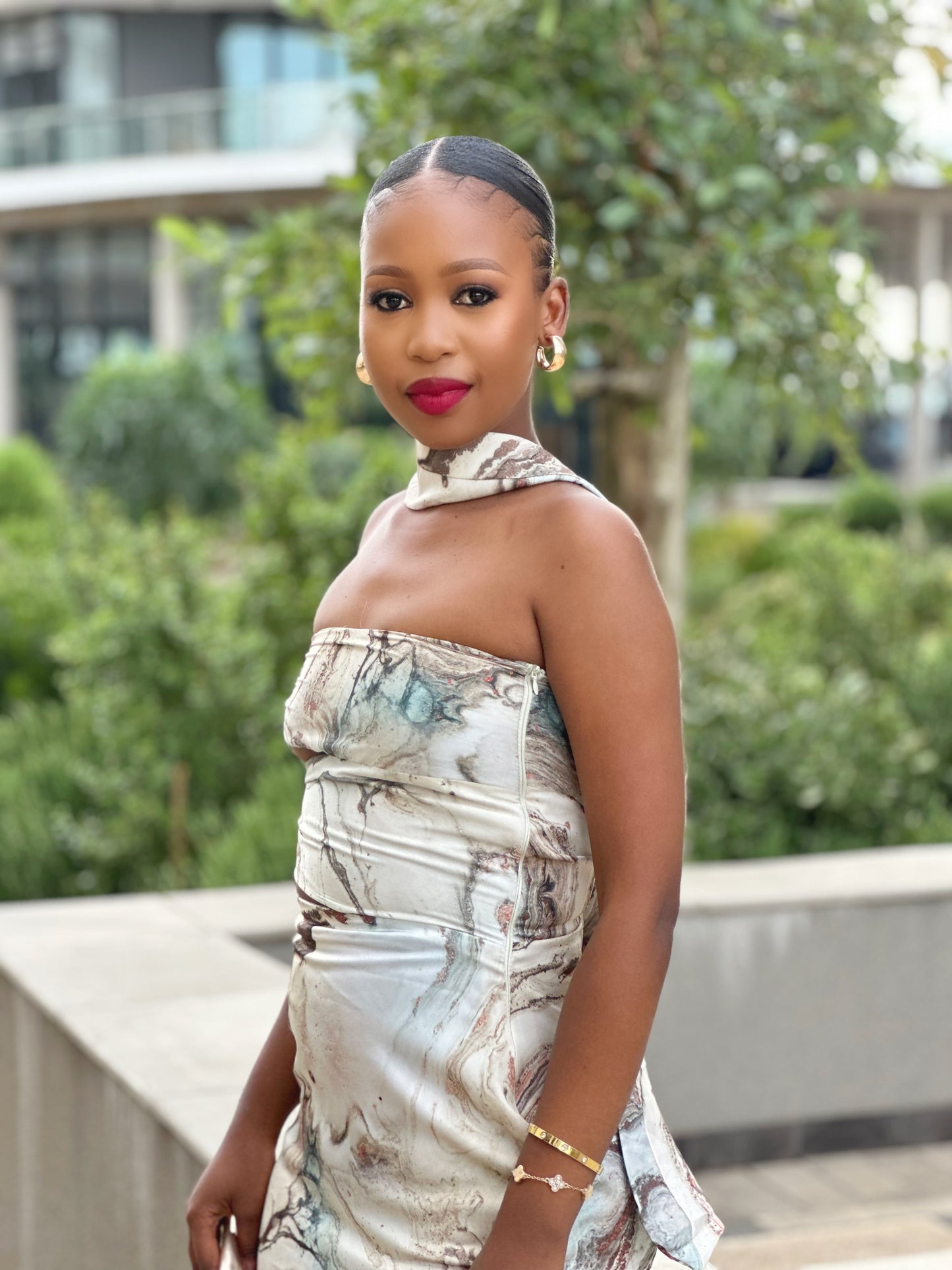 Marble Printed Dress